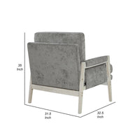 Mao Accent Armchair, Removable Cushion Cover, Brownish Gray Chenille  -BM336020