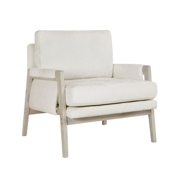 Mao Accent Armchair, Removable Cushion Cover, Soft Ivory Chenille -BM336021