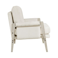 Mao Accent Armchair, Removable Cushion Cover, Soft Ivory Chenille -BM336021