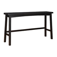 Casy 4pc Bar Height Table Set, 3 Contoured Stools, Black Rubberwood -BM336035