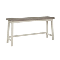 Casy 4pc Counter Height Table Set, 3 Contour Stools, White Brown Wood -BM336038
