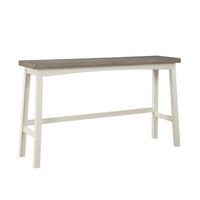 Casy 4pc Bar Height TableSet, 3 Contour Seat Stools, White Brown Wood -BM336039