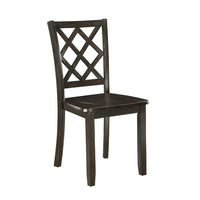 Oria 5pc Dinette Set, Table and 4 Lattice Dining Chairs, Gray Wood -BM336049