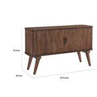 Manny Sideboard Buffet Console, 2 Drawers, Shelves and Doors, Brown -BM336052