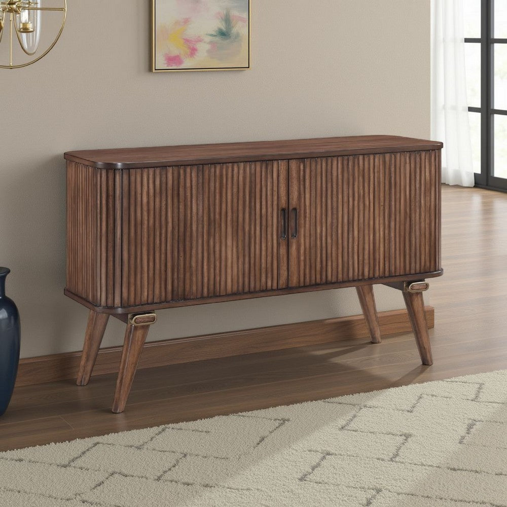 Manny Sideboard Buffet Console, 2 Drawers, Shelves and Doors, Brown -BM336052