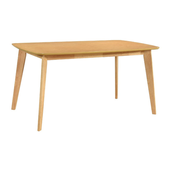 Jadie Dining Table, Tapered Legs, Natural Oak Wood Rectangular 60 Inch -BM336060