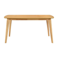 Jadie Dining Table, Tapered Legs, Natural Oak Wood Rectangular 60 Inch -BM336060