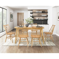 Jadie Dining Table, Tapered Legs, Natural Oak Wood Rectangular 60 Inch -BM336060