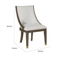 Greta Armchair Set of 2, Semi Deconstructed Gold Metal, Beige Fabric -BM336063