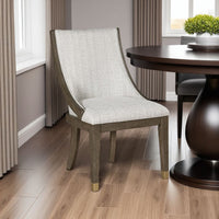Greta Armchair Set of 2, Semi Deconstructed Gold Metal, Beige Fabric -BM336063