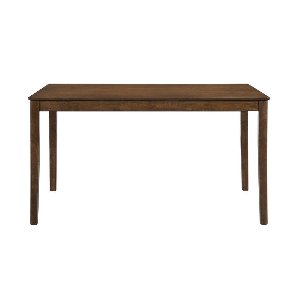 Katty Dining Table, Transitional Rectangular Chestnut Wood Top 56 Inch -BM336066