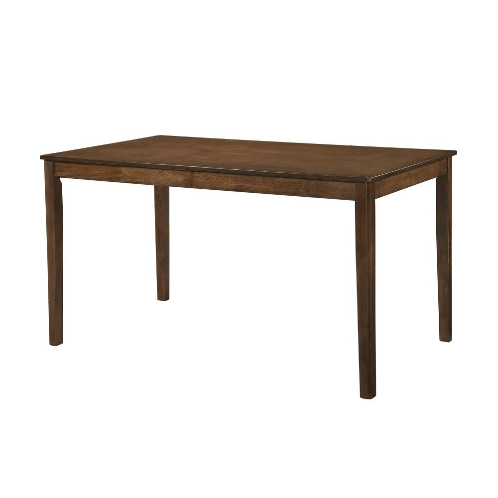 Katty Dining Table, Transitional Rectangular Chestnut Wood Top 56 Inch -BM336066