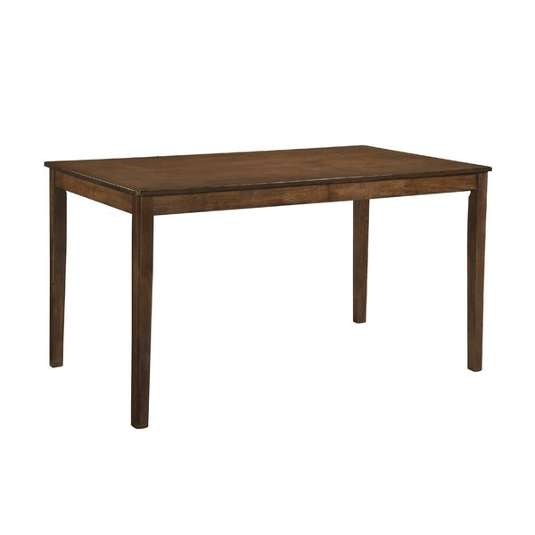 Katty Dining Table, Transitional Rectangular Chestnut Wood Top 56 Inch -BM336066
