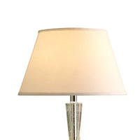 Terry Table Lamp with Bubble Infused Glass Tube, Chrome Metal 27 Inch -BM336076