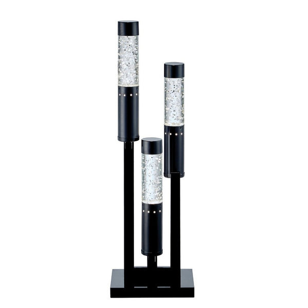 Rachel Table Lamp, Ripple Light Glass Tube, Cappuccino Brown 31 Inch -BM336079