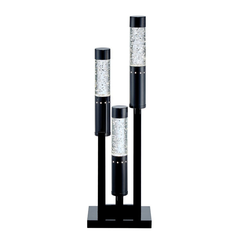Rachel Table Lamp, Ripple Light Glass Tube, Cappuccino Brown 31 Inch -BM336079