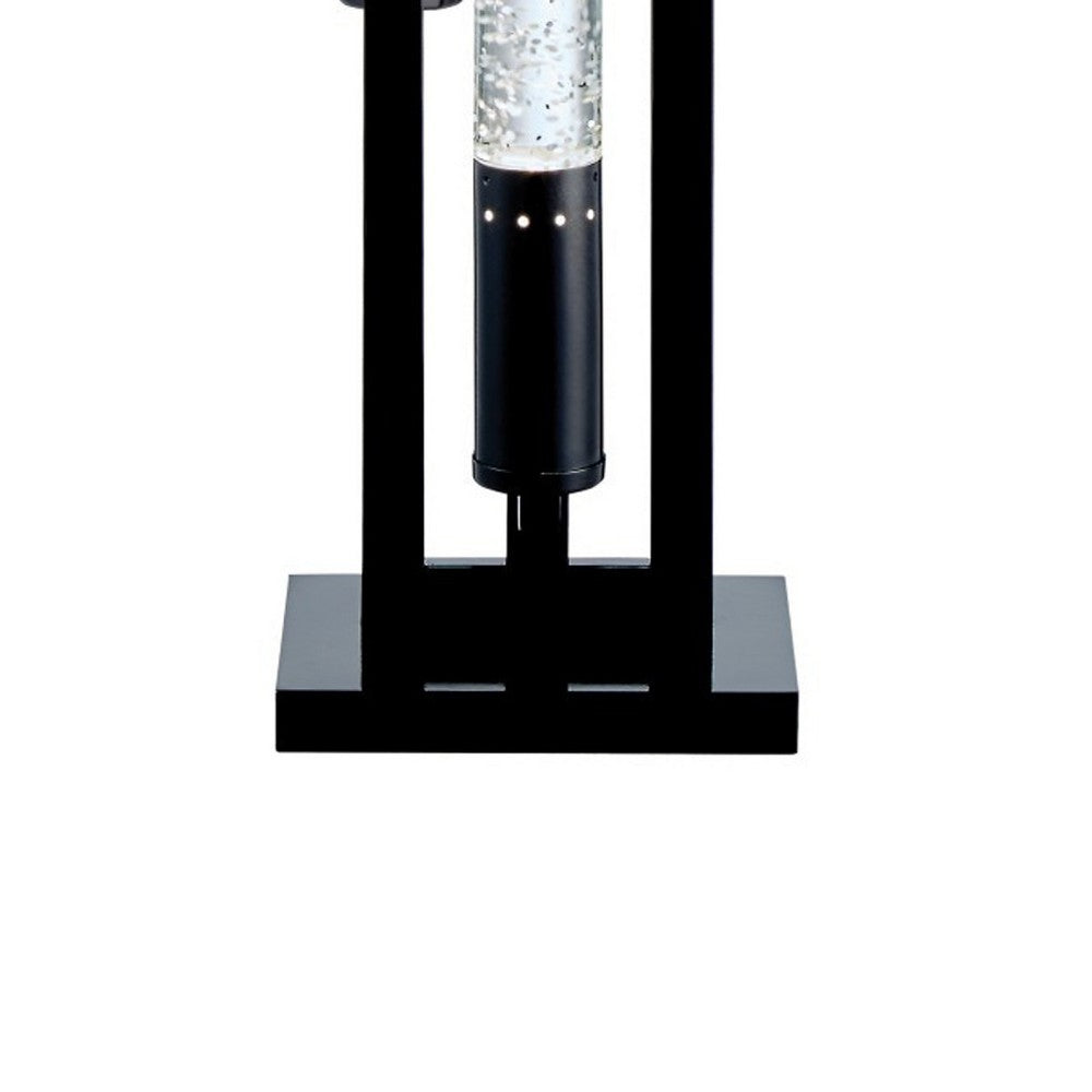 Rachel Table Lamp, Ripple Light Glass Tube, Cappuccino Brown 31 Inch -BM336079
