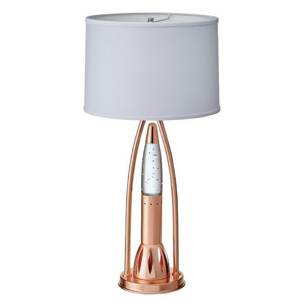 Gerry Table Lamp with 3 Bulb 4 Way Socket Switch, Copper Metal 30 Inch -BM336080