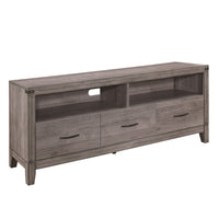Dereck TV Stand Media Console, 3 Drawers and 2 Cubbies, Brown Melamine -BM336081