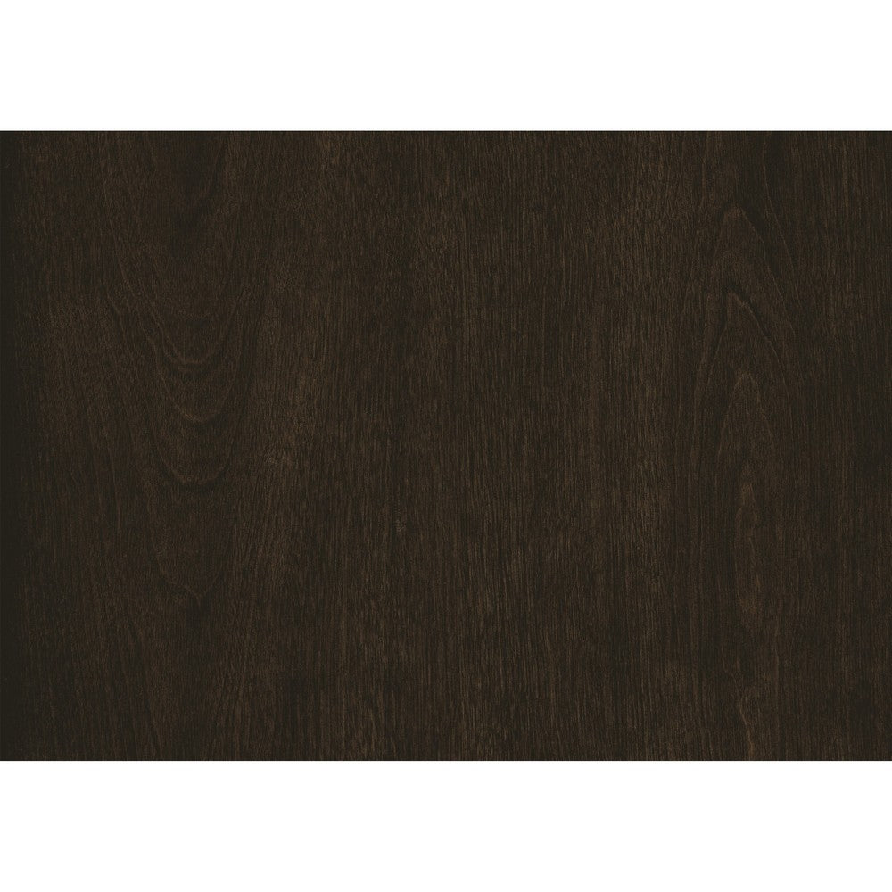 Berny End Table w Glass Top, Drawer, Shelf, Charcoal Brown 26 Inch -BM336088