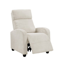 Pary Manual Push Back Reclining Chair with Beige Ribbed Corduroy -BM336109