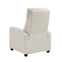 Pary Manual Push Back Reclining Chair with Beige Ribbed Corduroy -BM336109