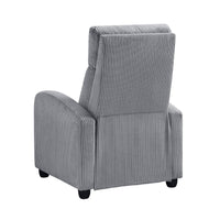 Pary Manual Push Back Reclining Chair with Dark Gray Ribbed Corduroy -BM336110
