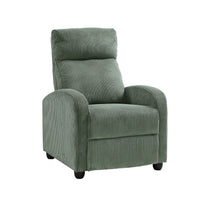 Pary Manual Push Back Reclining Chair with Green Ribbed Corduroy -BM336111