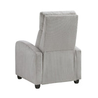 Pary Manual Push Back Reclining Chair with Light Gray Ribbed Corduroy -BM336112