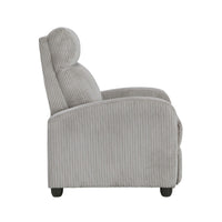 Pary Manual Push Back Reclining Chair with Light Gray Ribbed Corduroy -BM336112