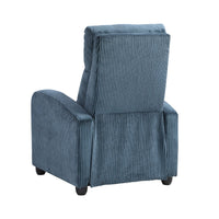 Pary Manual Push Back Reclining Chair with Midnight Blue Corduroy -BM336113