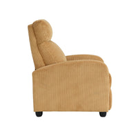 Pary Manual Push Back Reclining Chair with Yellow Ribbed Corduroy -BM336114