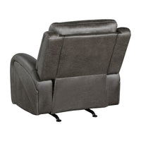 Patsy Manual Rocker Recliner Chair, Gray Polished Microfiber -BM336115