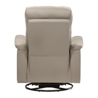 Briz Manual Swivel Recliner Chair, Top Grain Leather Latte Brown -BM336125