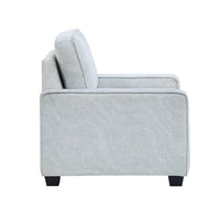 Pery Accent Chair w Reversible Cushions, Modern Light Gray Polyester -BM336140