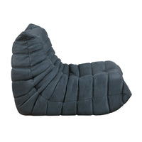 Revena Accent Floor Chair, Pleated Charcoal Gray Microfiber, Curved -BM336196