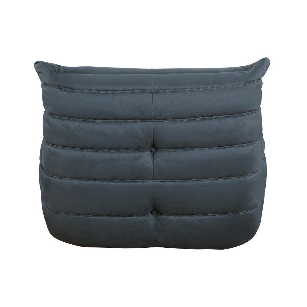 Revena Accent Floor Chair, Pleated Charcoal Gray Microfiber, Curved -BM336196