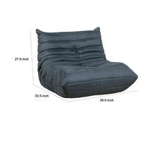 Revena Accent Floor Chair, Pleated Charcoal Gray Microfiber, Curved -BM336196