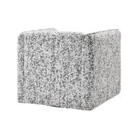 Swivel Armchair, Gray Jacquard Fabric, Foam Cushioning, Square Frame -BM336202