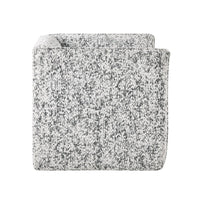 Swivel Armchair, Gray Jacquard Fabric, Foam Cushioning, Square Frame -BM336202