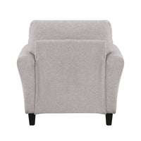 Leroi Accent Chair, 37 Inch, Gray Fabric and Round Flared Armrests -BM336237