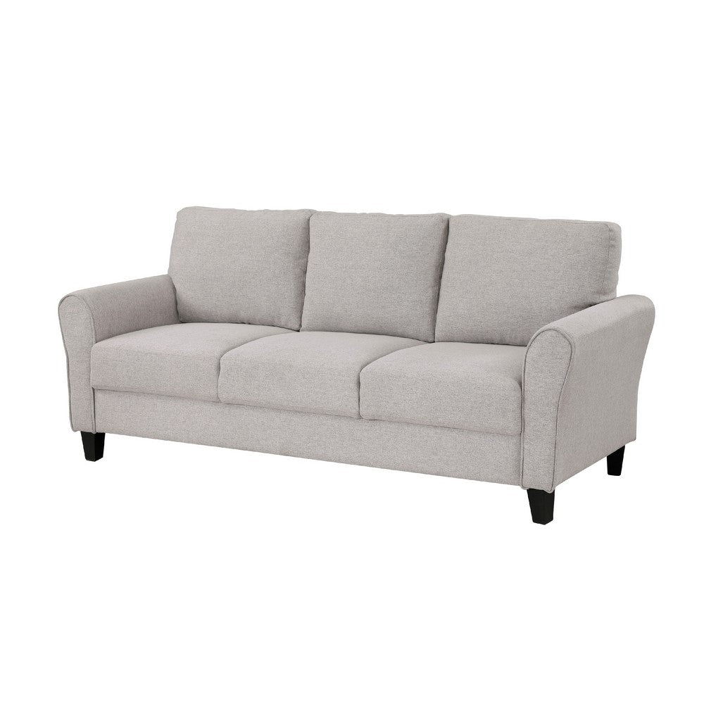 Leroi Sofa, 81 Inch, Gray Fabric and Round Flared Armrests -BM336239