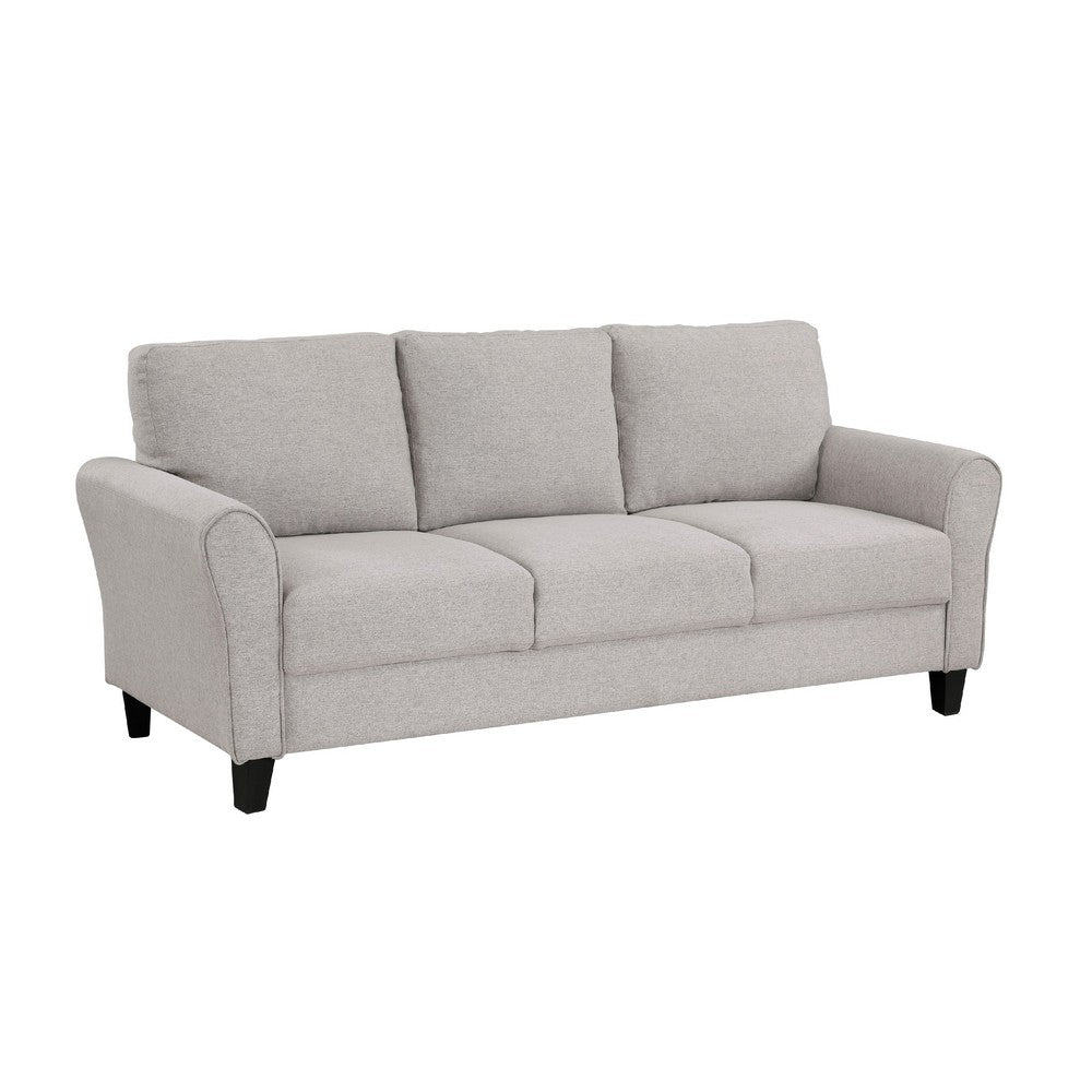 Leroi Sofa, 81 Inch, Gray Fabric and Round Flared Armrests -BM336239