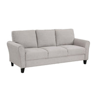 Leroi Sofa, 81 Inch, Gray Fabric and Round Flared Armrests -BM336239