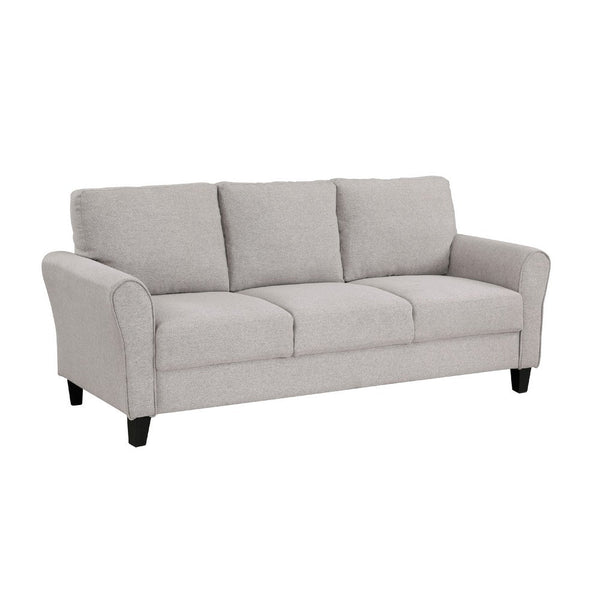 Leroi Sofa, 81 Inch, Gray Fabric and Round Flared Armrests -BM336239