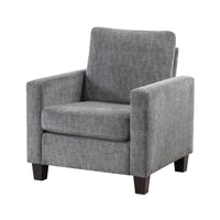 Mihi Sofa Armchair, Gray Chenille, 32 Inch, Black Tapered Wood Legs -BM336243