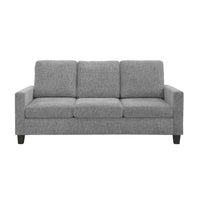 Mihi Sofa, Gray Chenille, 76 Inch, Black Tapered Wood Legs -BM336245
