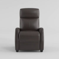 Recliner Chair, Manual Push Back, Black Faux Leather, 27 Inch -BM336268