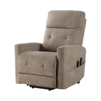 Woxo Power Lift Recliner Chair with Heat, Massage, Brown Microfiber -BM336269