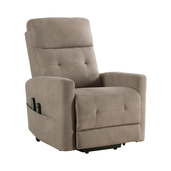 Woxo Power Lift Recliner Chair with Heat, Massage, Brown Microfiber -BM336269